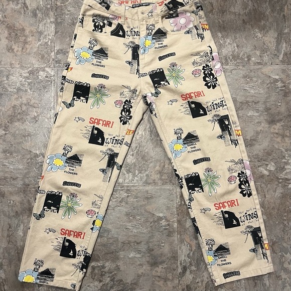Urban Outfitters M/SF/T Misfit Mad Minds Cream Pant Size 28 Unisex Skater Pant - Picture 2 of 8